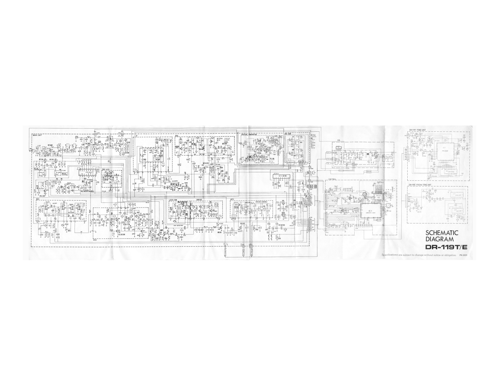 Alinco DR-119E, DR-119T Schematics