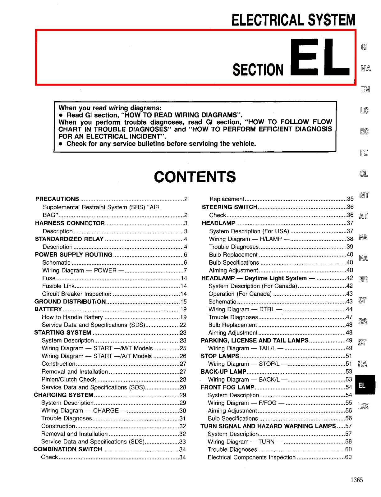 Nissan EL User Manual