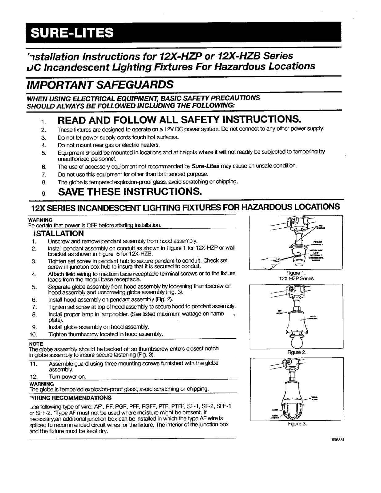 Cooper Lighting 12X-HZB, 12X-HZP User Manual