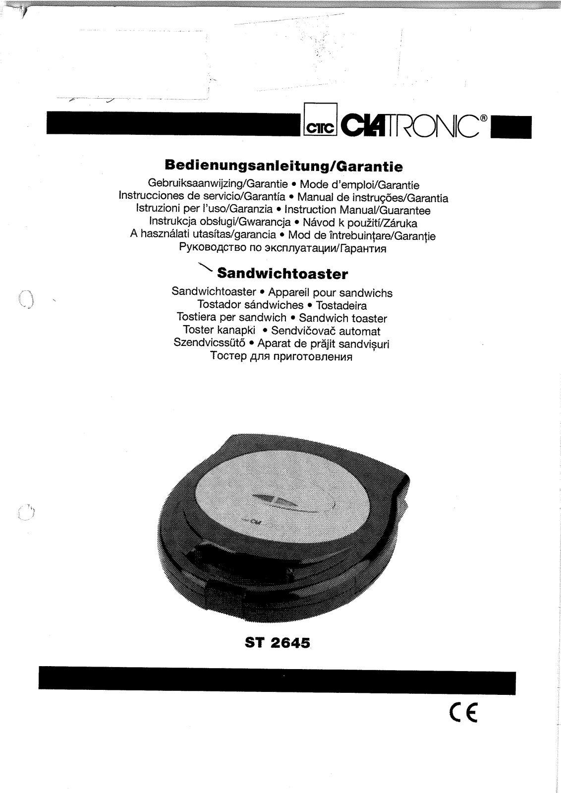 Clatronic ST 2645 User Manual