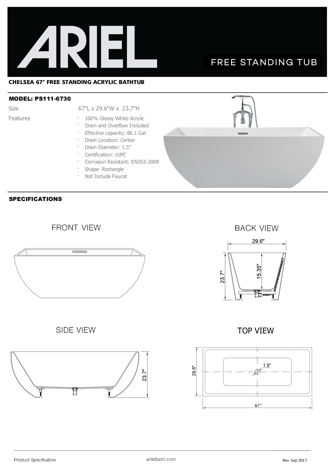 Ariel Bath ZZB1349 Installation & Assembly - ManualMachine.com