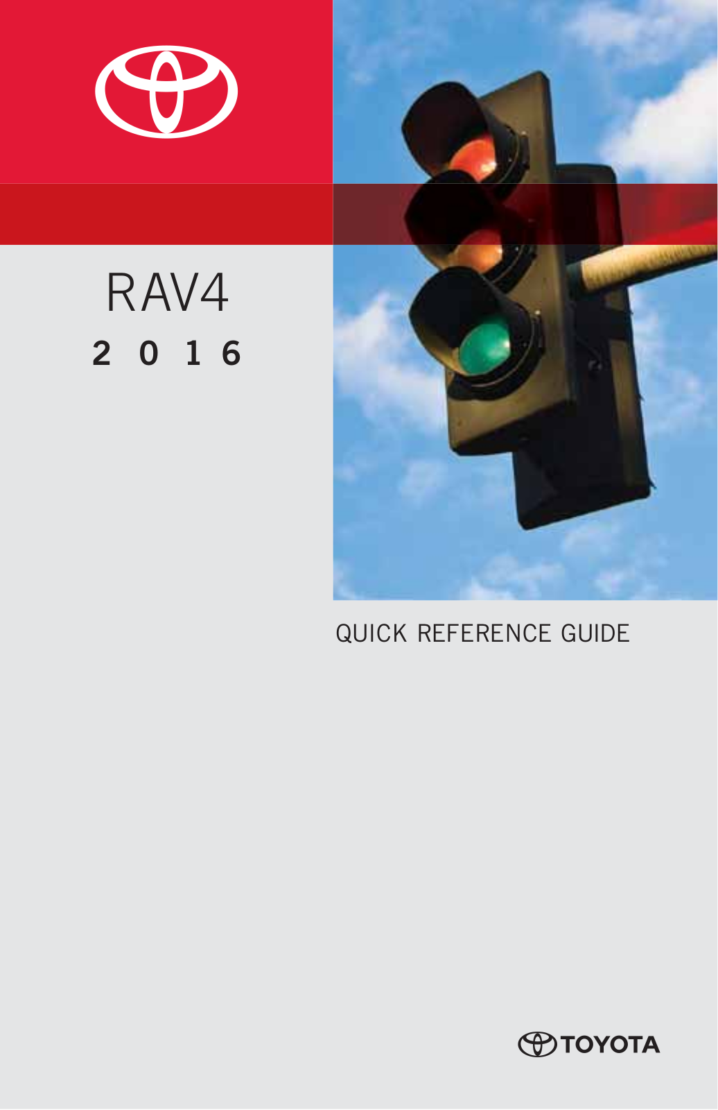 Toyota RAV4 2016 Quick Reference Guide