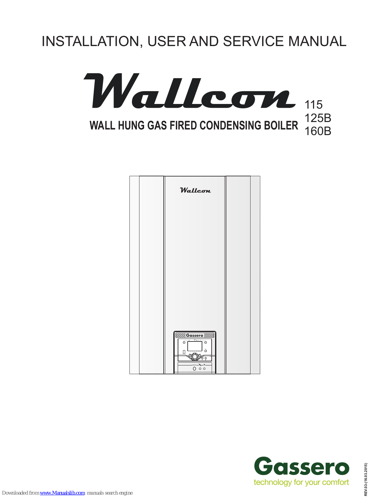 gassero wallcon 115, wallcon 125b, wallcon 160b Installation, User & Service Manual - ManualMachine.com