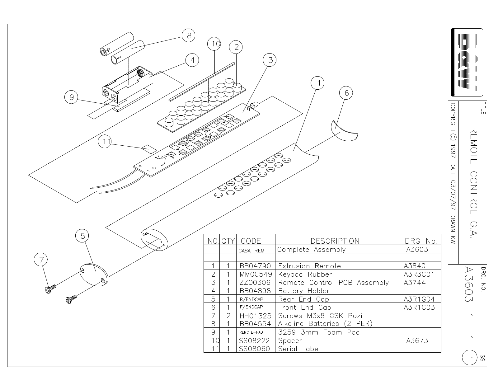 Bowers and Wilkins CASA Remote, Remote Service manual