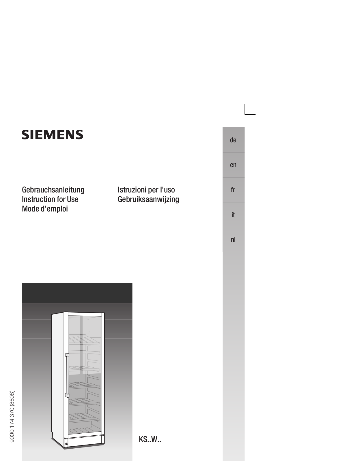 SIEMENS KS38WA40 User Manual