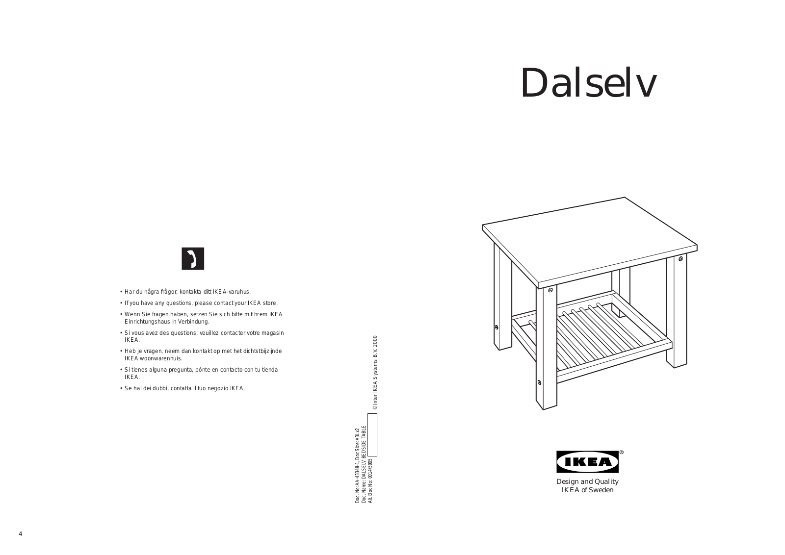 IKEA DALSELV User Manual