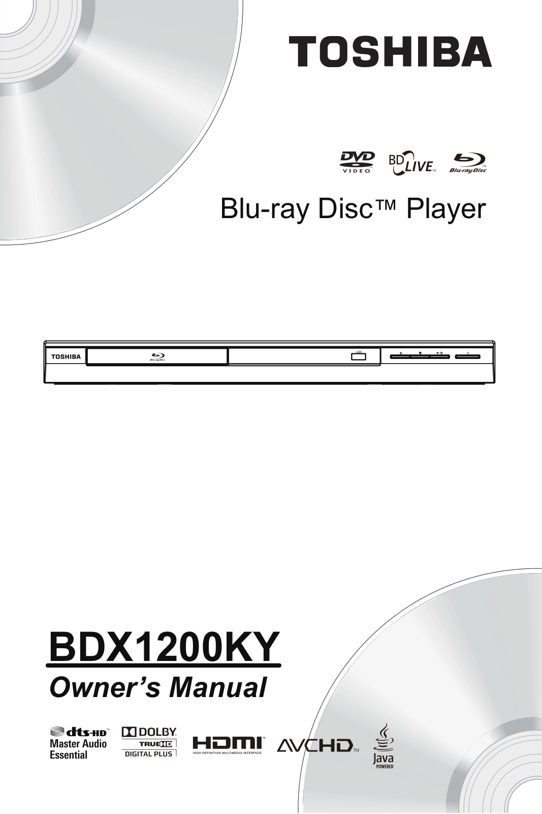 Toshiba BDX1200KY User Manual