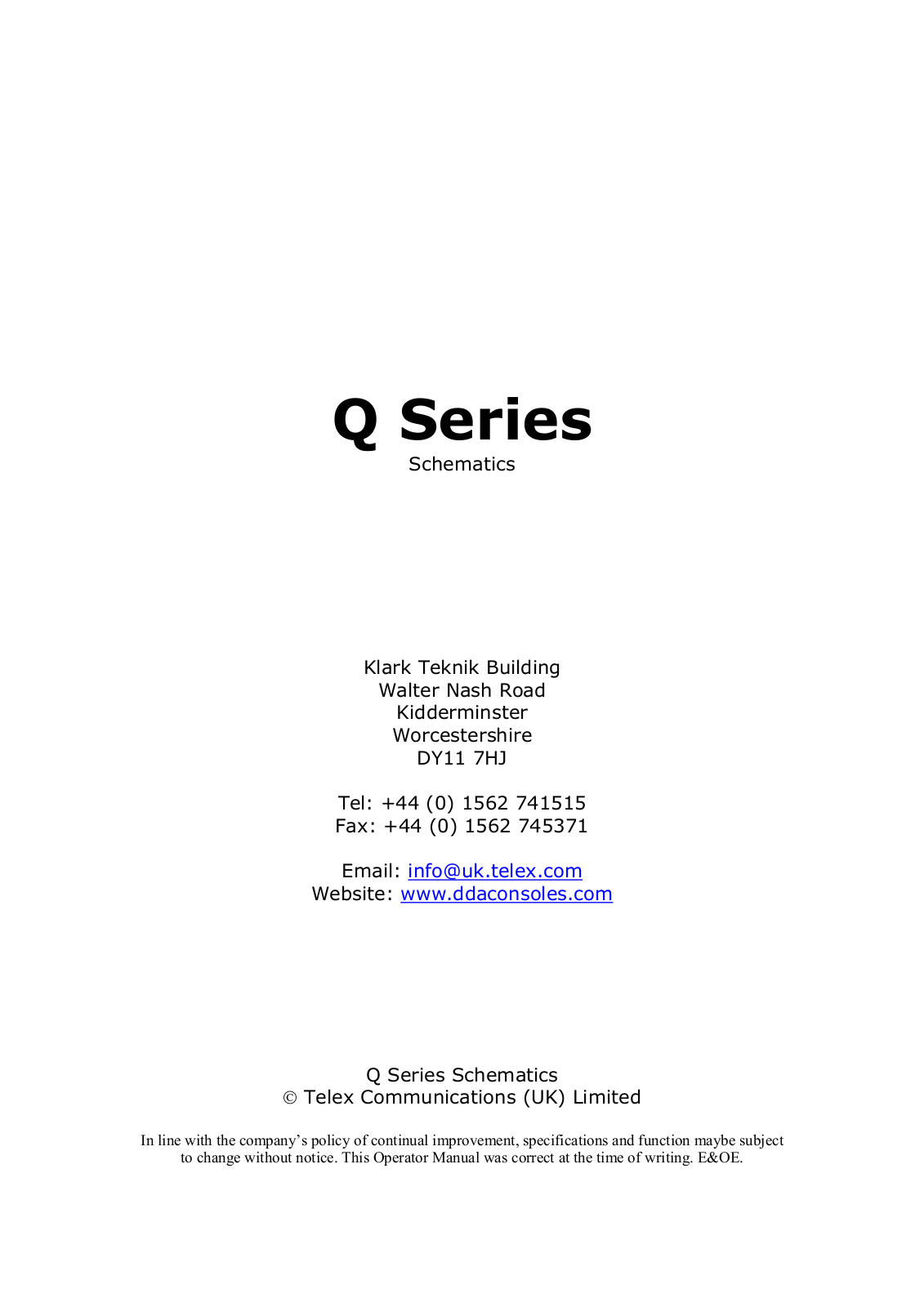 DDA q-series Schematic