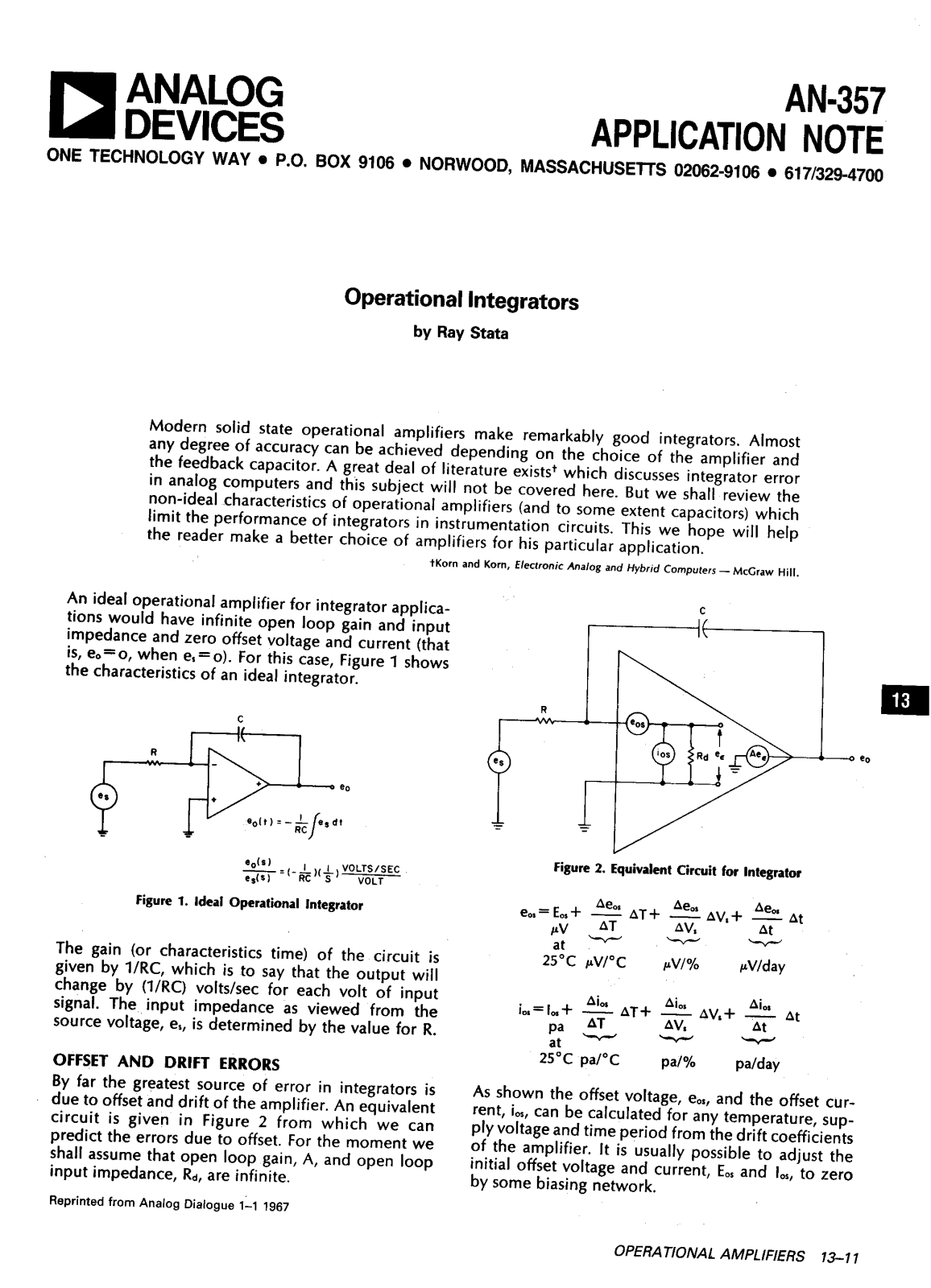 ANALOG DEVICES AN-357 Service Manual