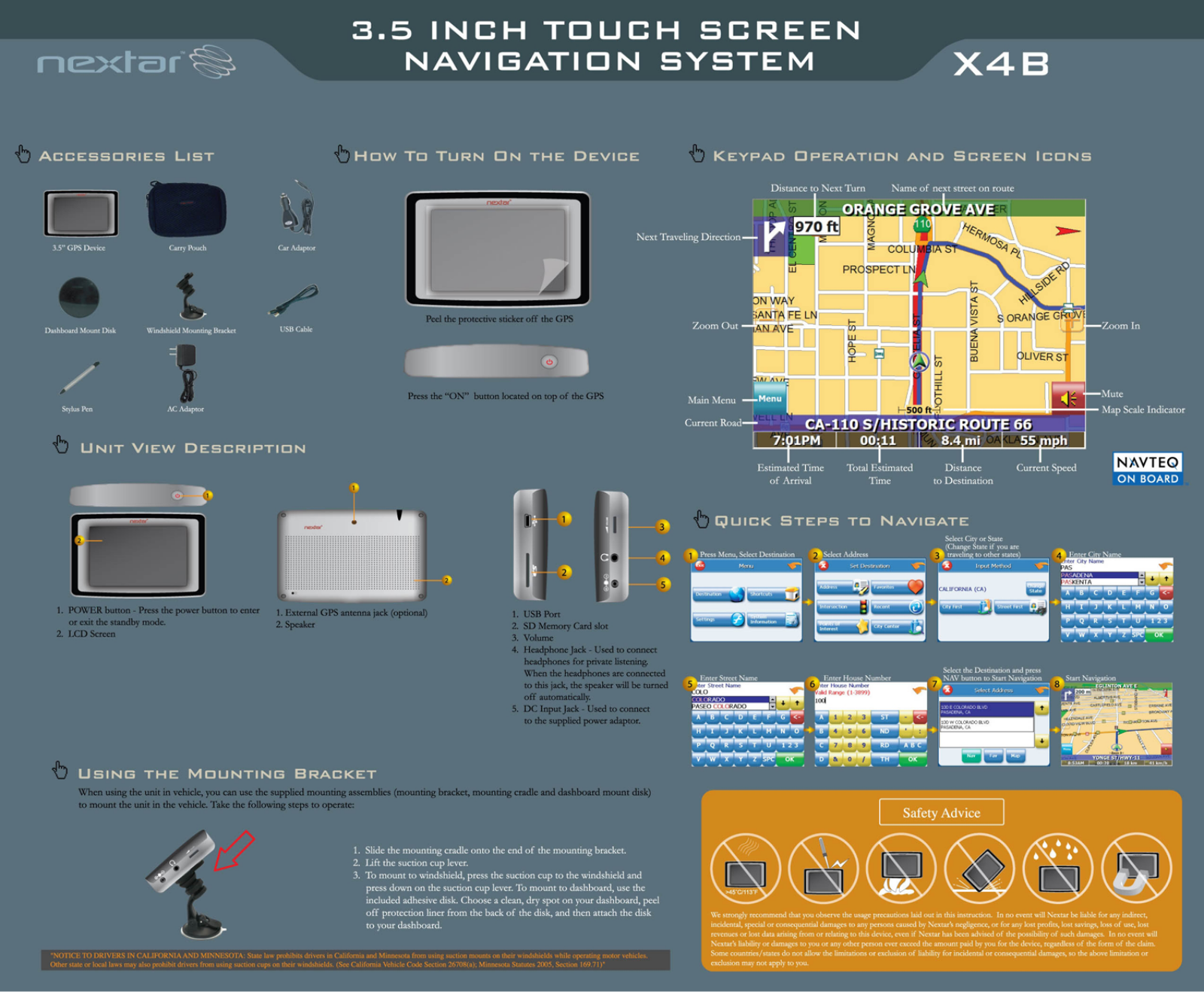 Nextar X4B User Manual