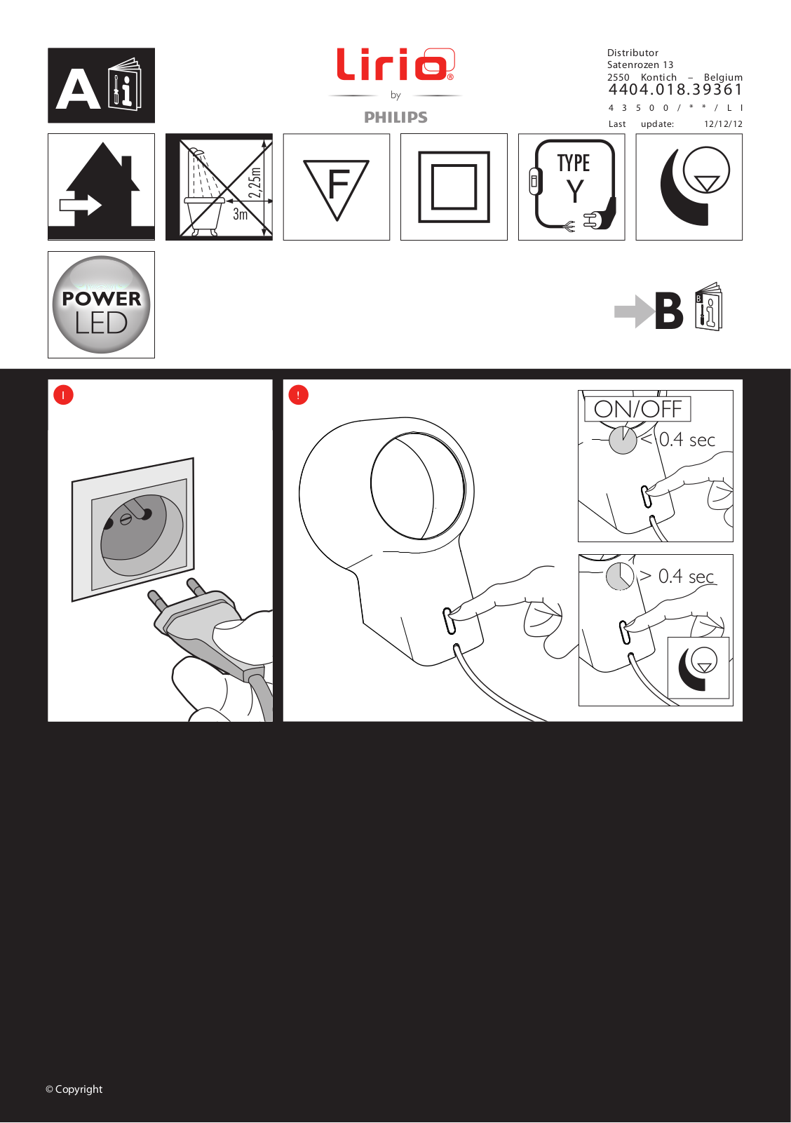 Philips Lirio Lámpara de mesa User Manual