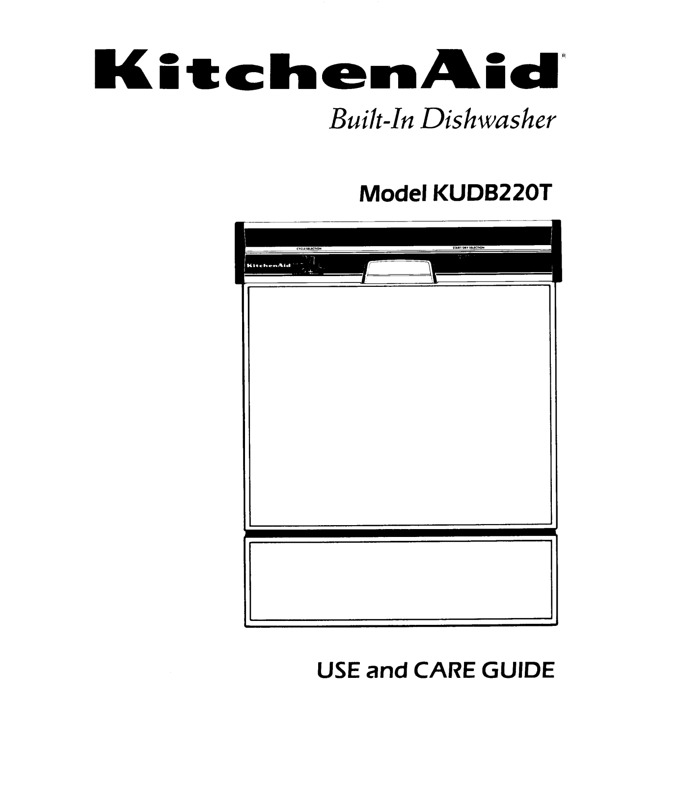 KitchenAid KUDB220T User Manual