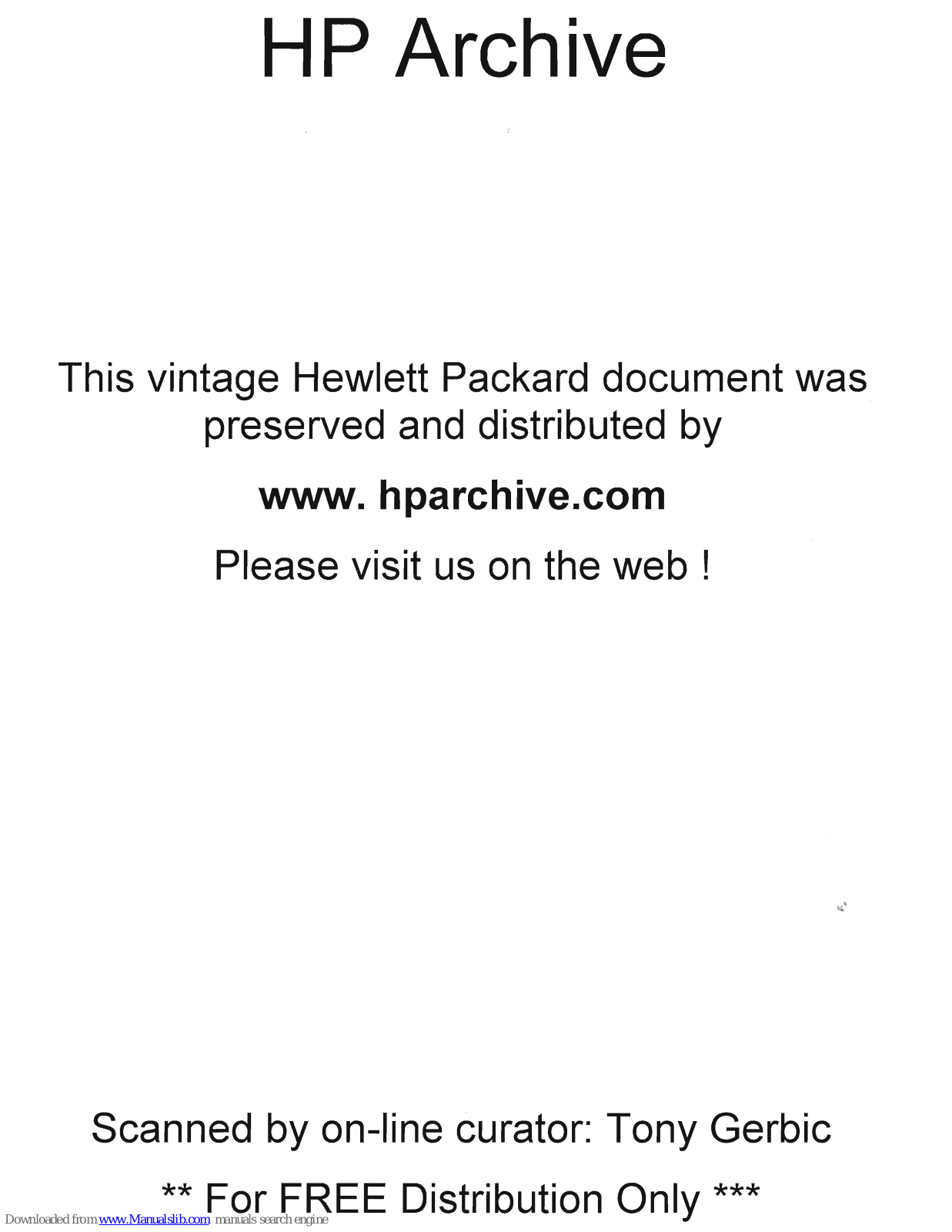 HP 562A Operating Instructions Manual - ManualMachine.com