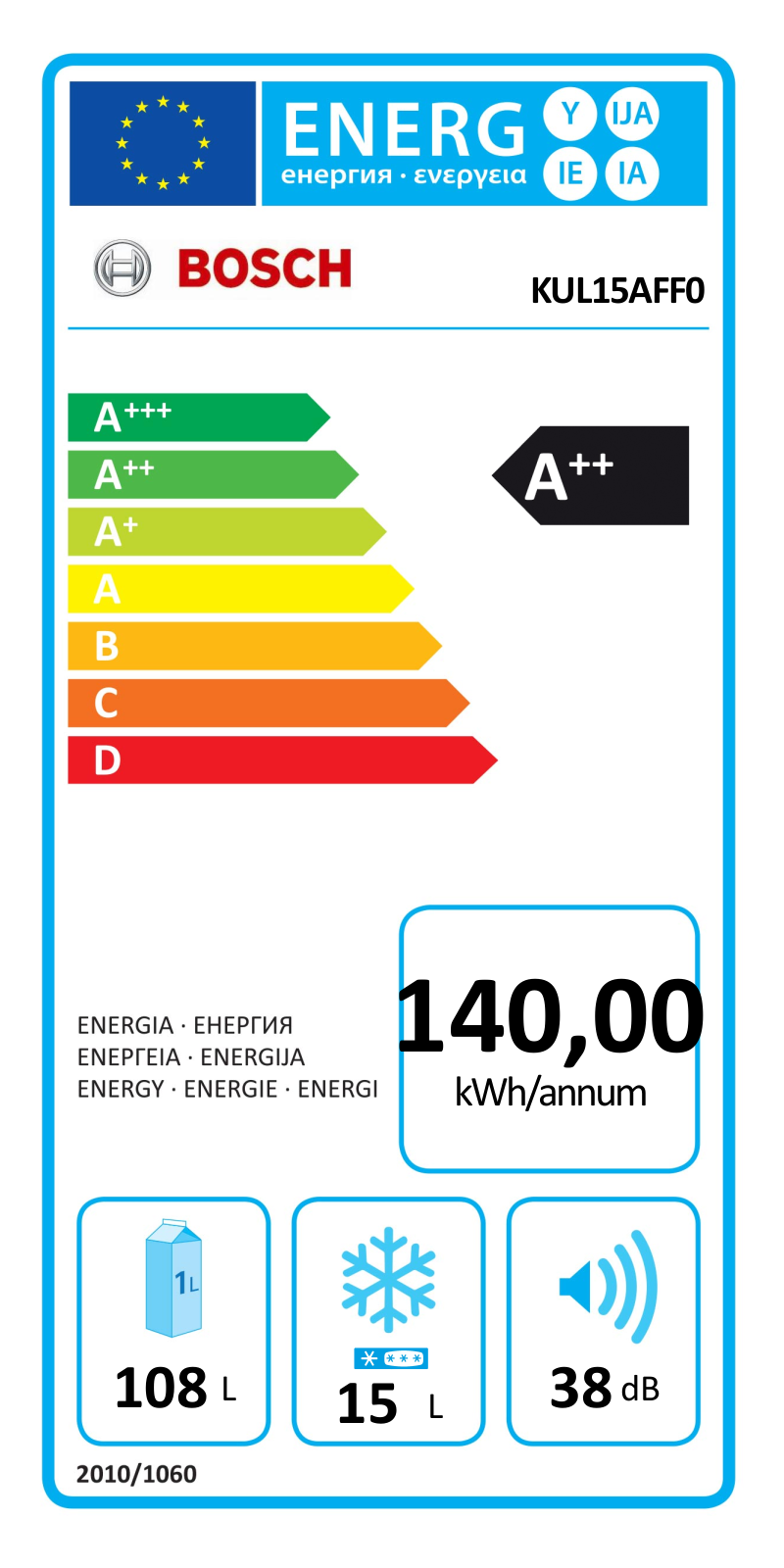 Bosch KUL15AFF0 User Manual