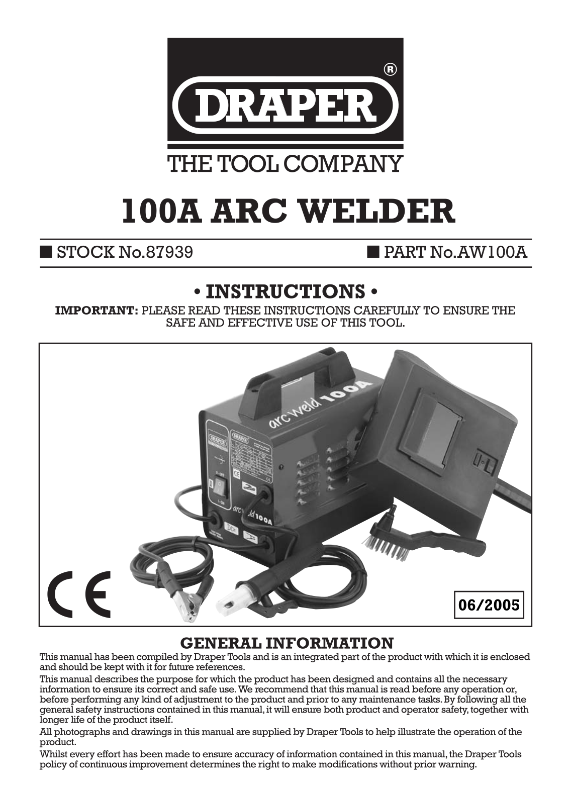 Draper AW100A Instructions Manual - ManualMachine.com
