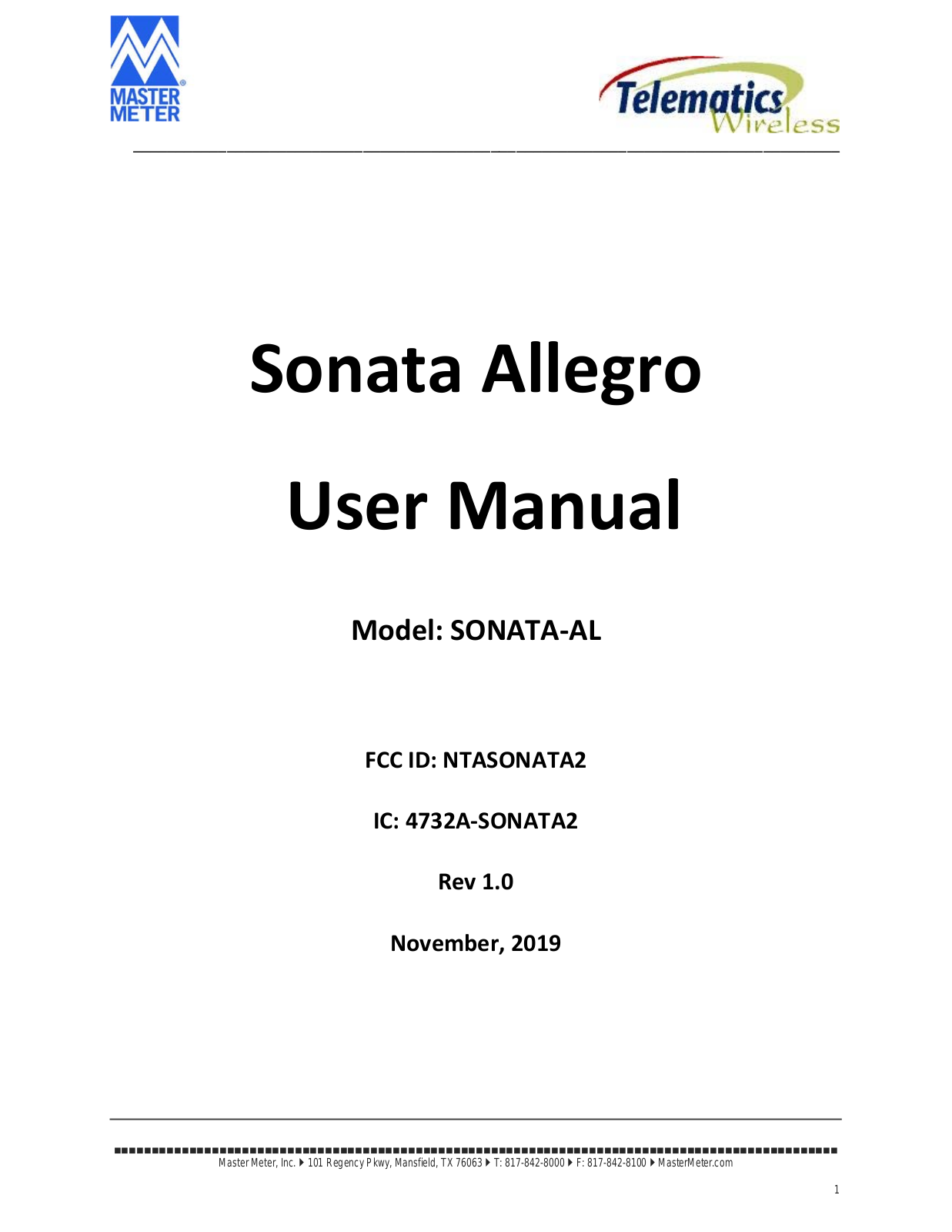 Telematics Wireless SONATA2 Users Manual