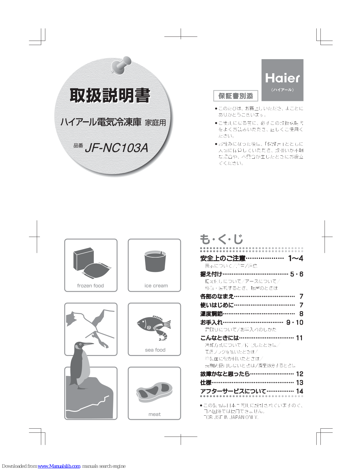 Haier JF-NC103A User Manual