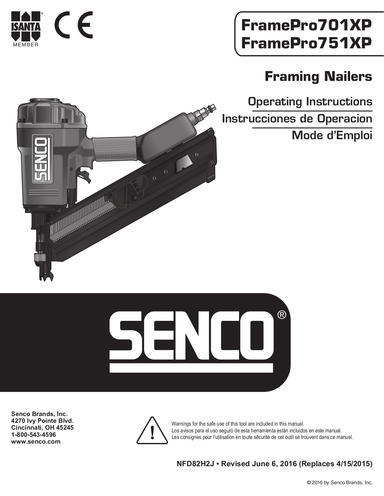 Senco FRAMEPRO751XP, FRAMEPRO701XP User Manual