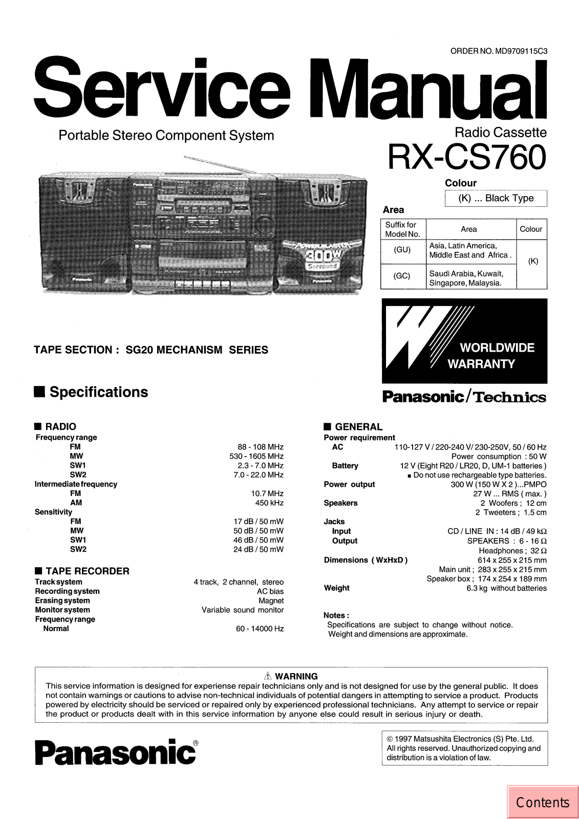 JVC RX CS760 GU, RX CS760 GC Service Manual