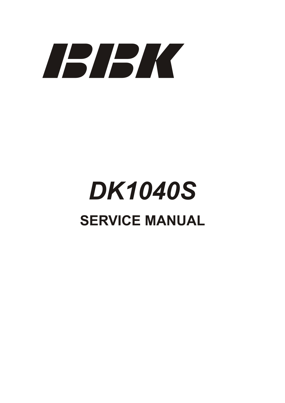 BBK DK1040S SERVICE MANUAL