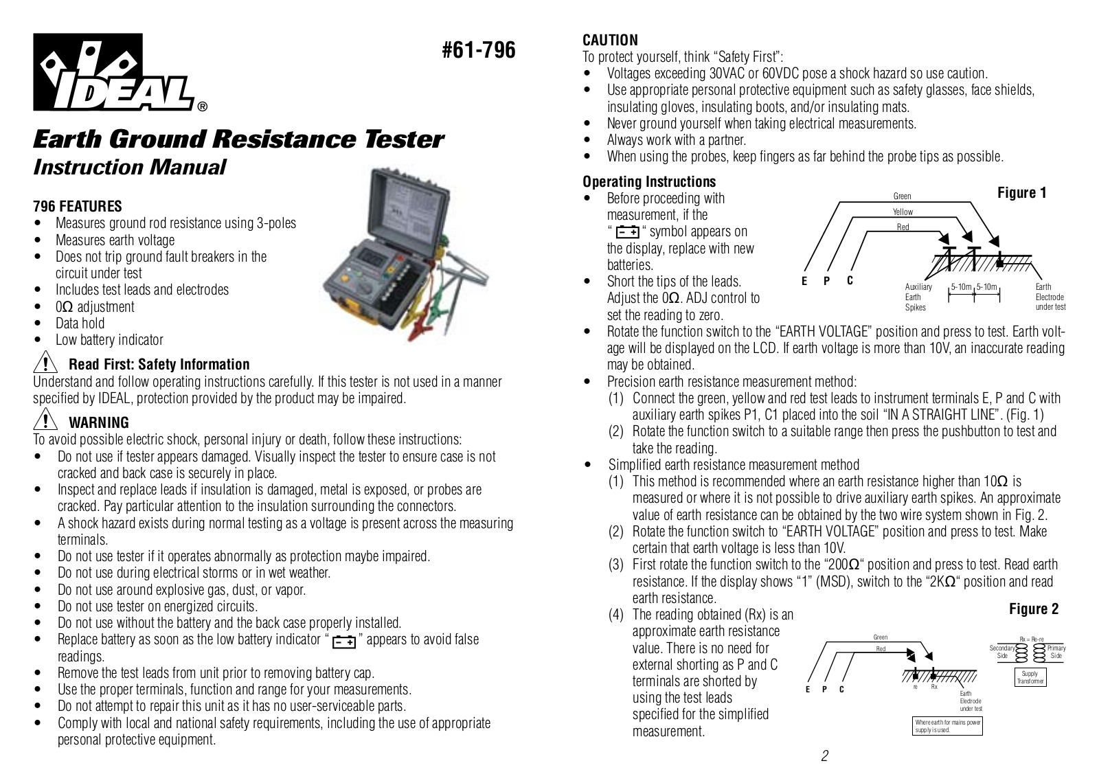 IDEAL Electrical 61-796 Instruction Manual