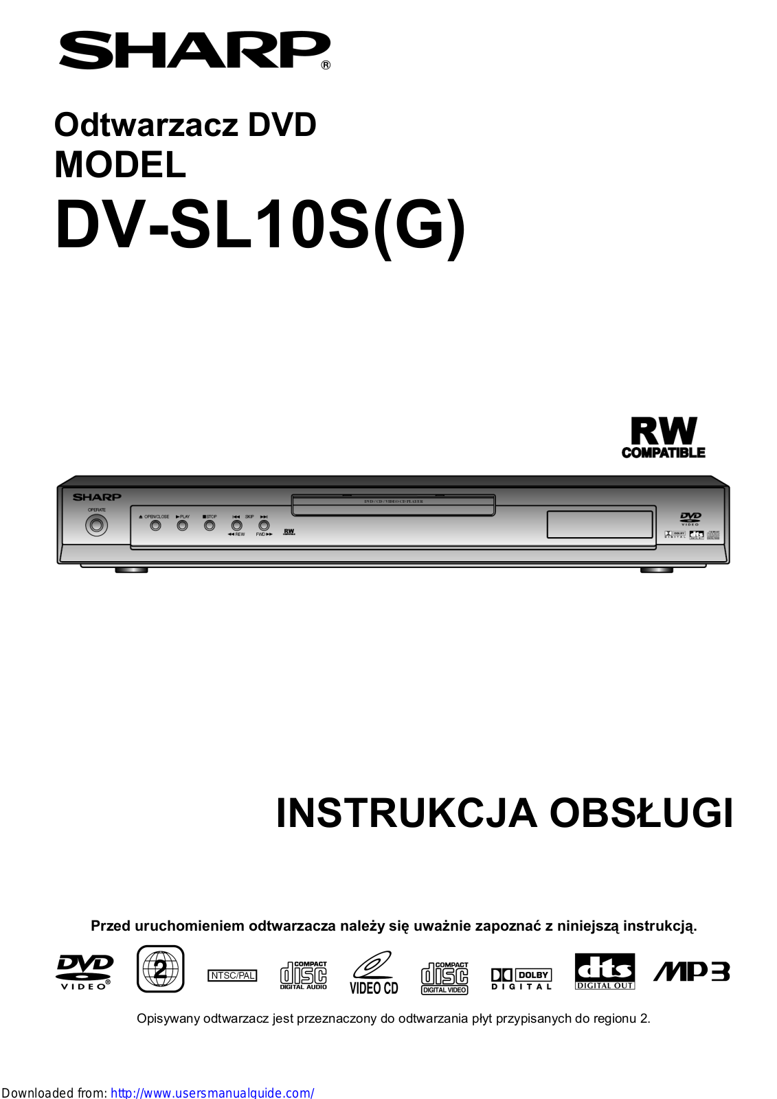 SHARP DV-SL10S(G) User Manual