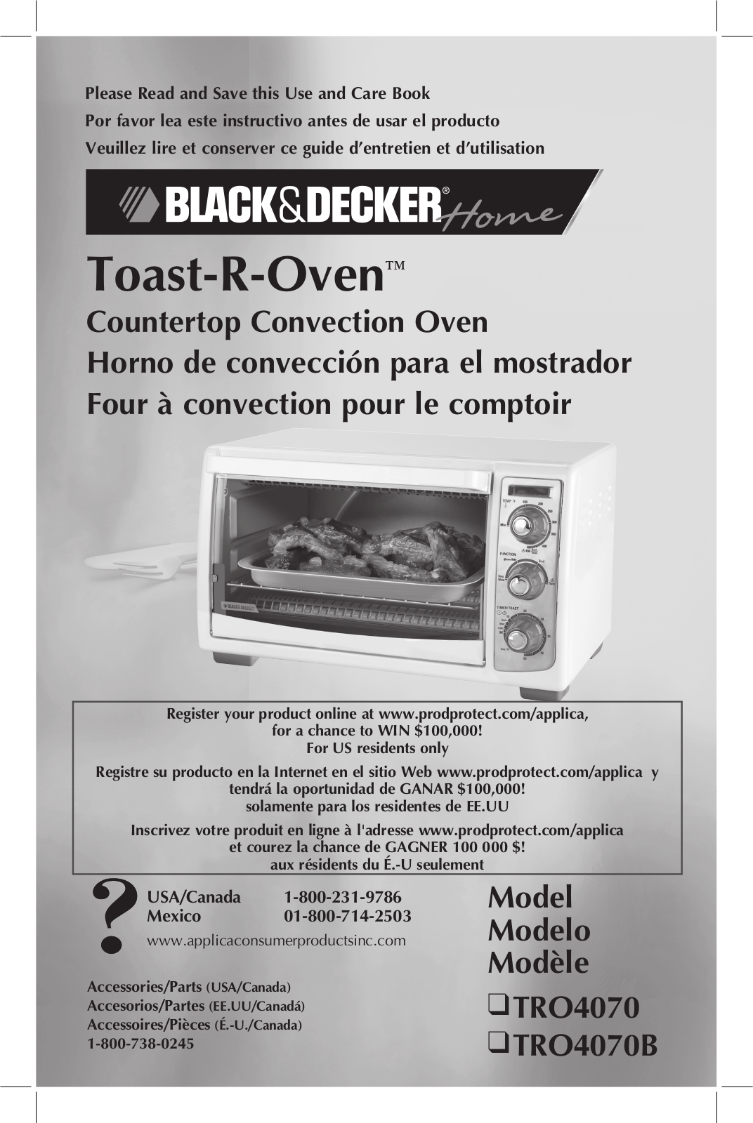 Black & Decker TRO4070 User Manual