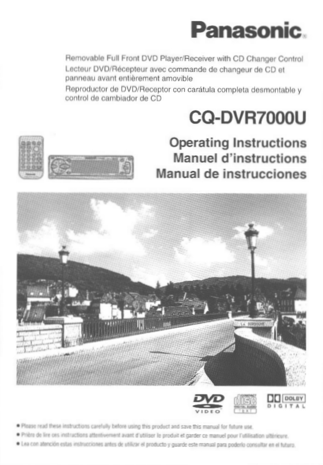 Panasonic cq-dvr7000u Operation Manual