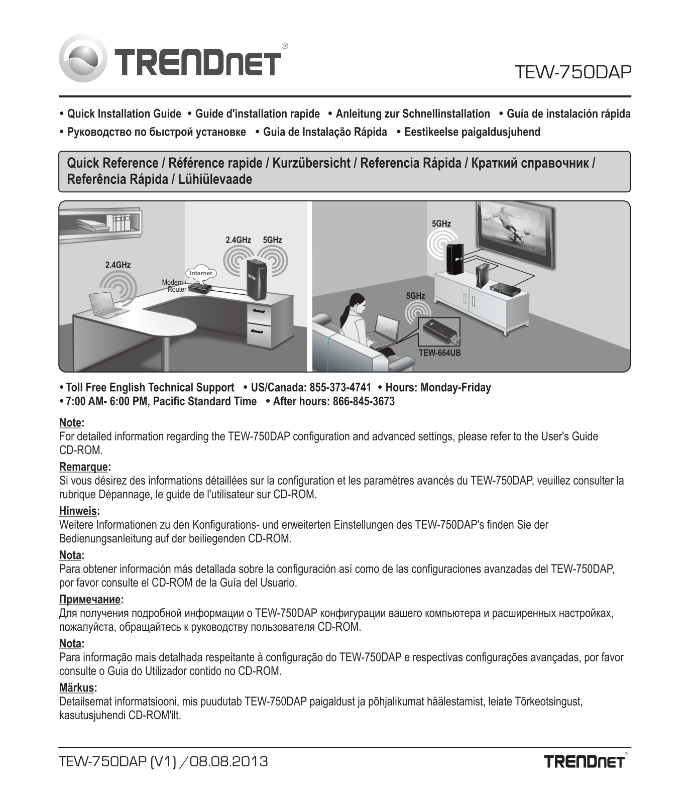 Trendnet TEW-750DAP Quick Installation Guide