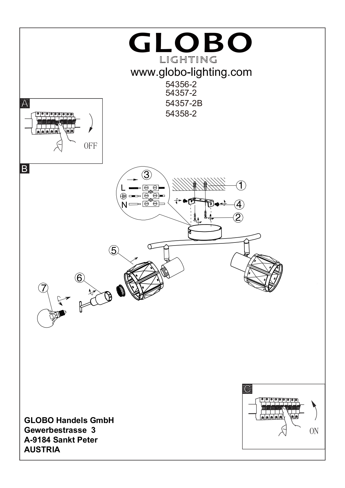 GLOBO 54356-2 User guide - ManualMachine.com