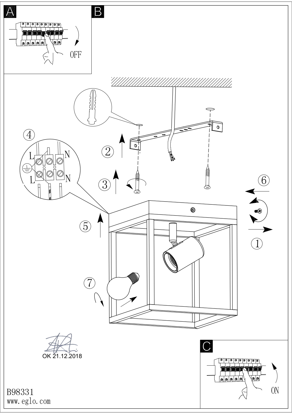 Eglo 98331 operation manual