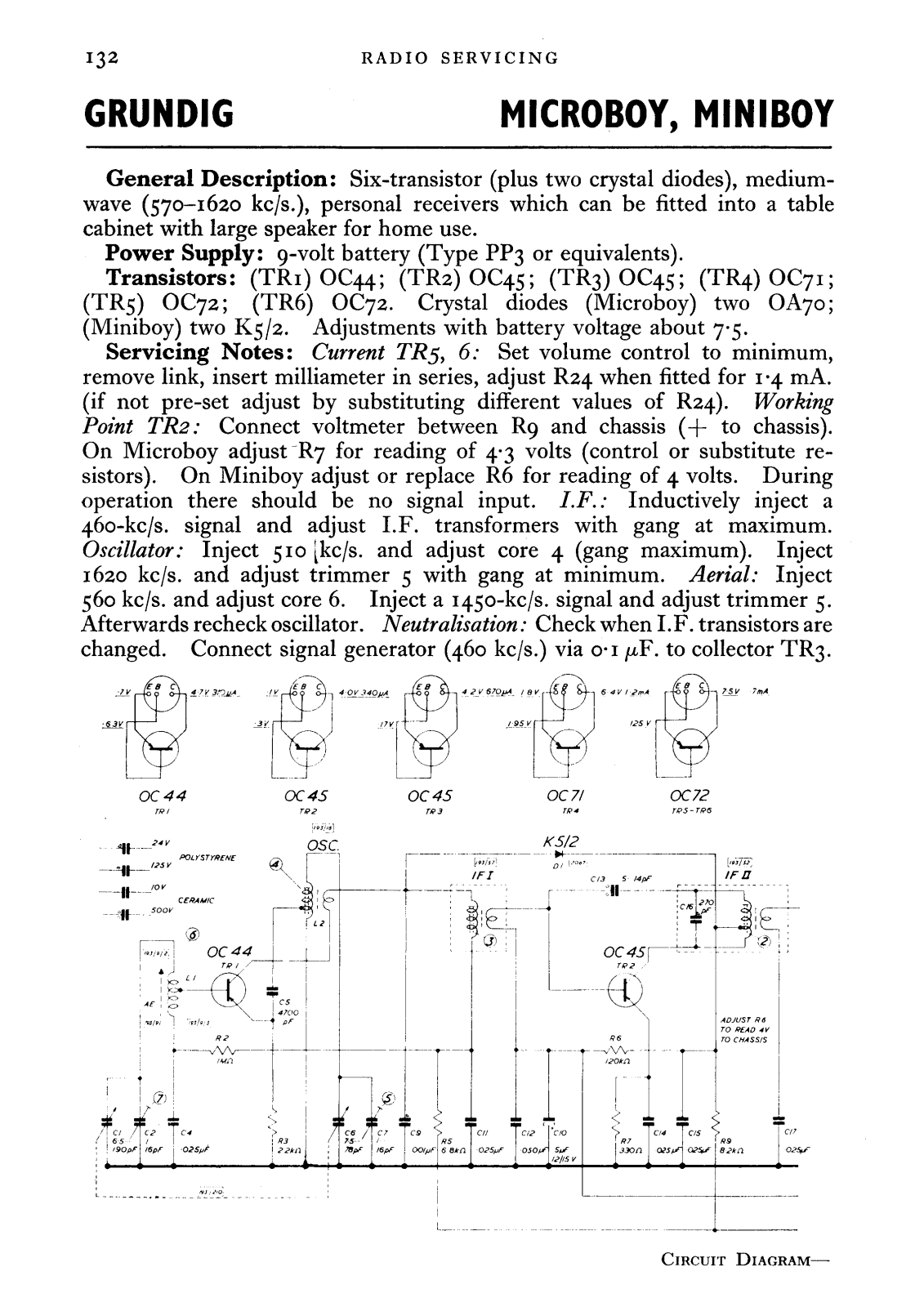 Grundig Micro-Boy Schematic