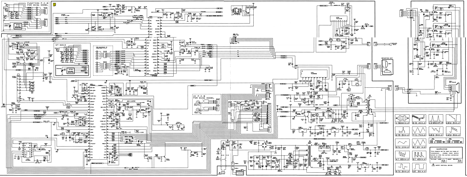 Crown TV CTF142R Schematic