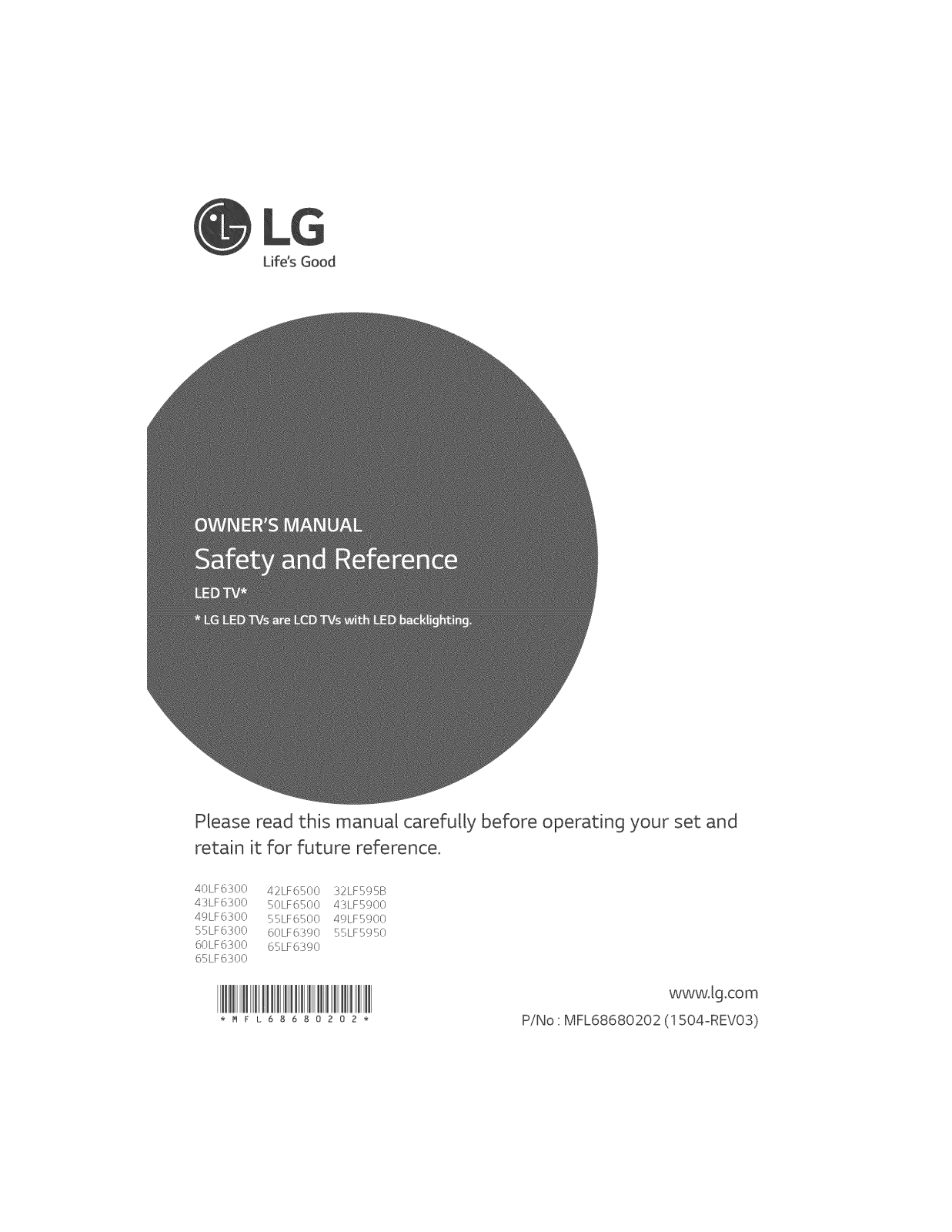 LG 43LF6300, 43LF5900, 42LF6500, 40LF6300, 32LF595B User Manual