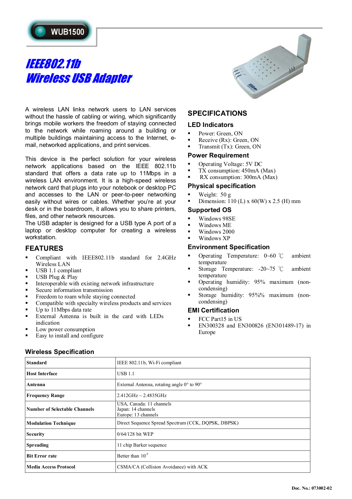 Abocom WUB1500 User Manual