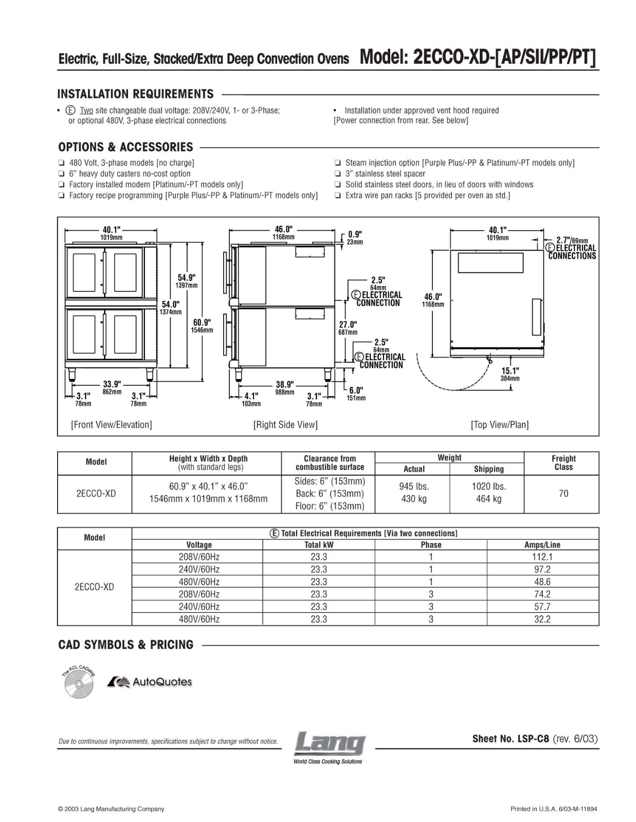 Lang 2ECCO-XD-AP General Manual