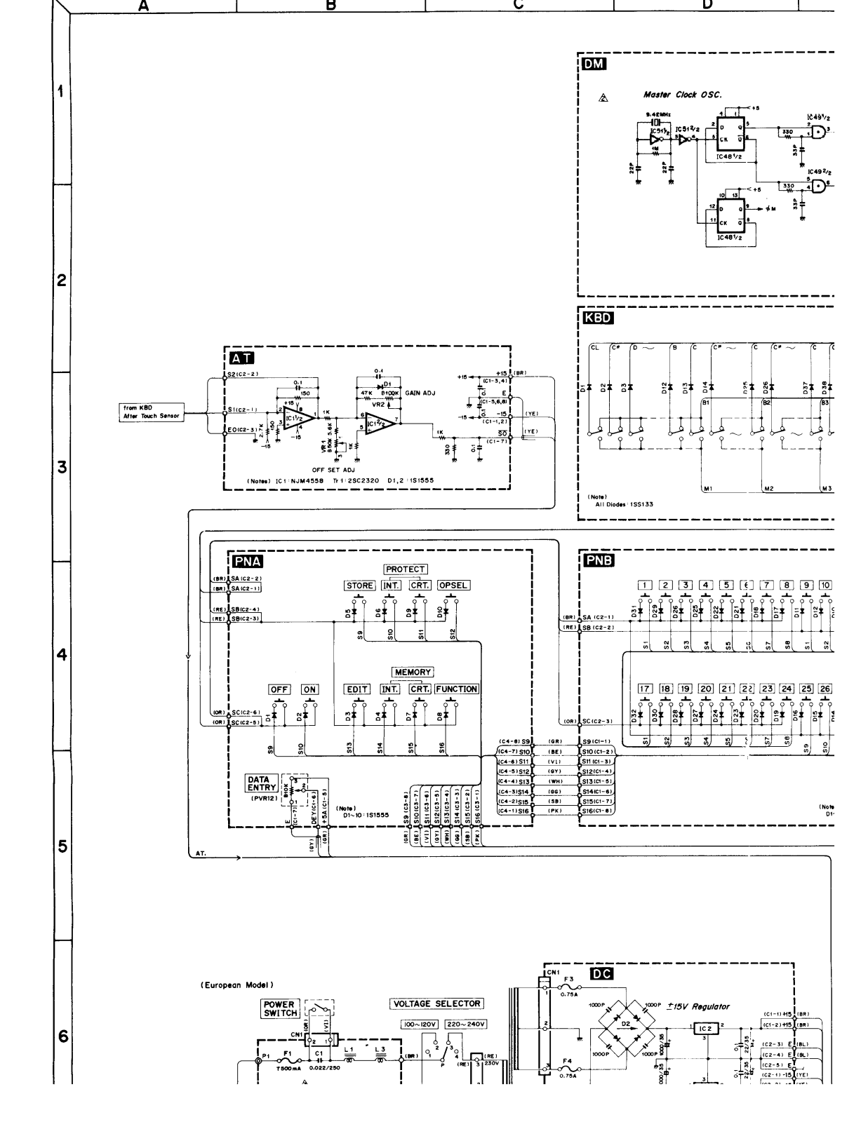 Yamaha DX7 Schematics