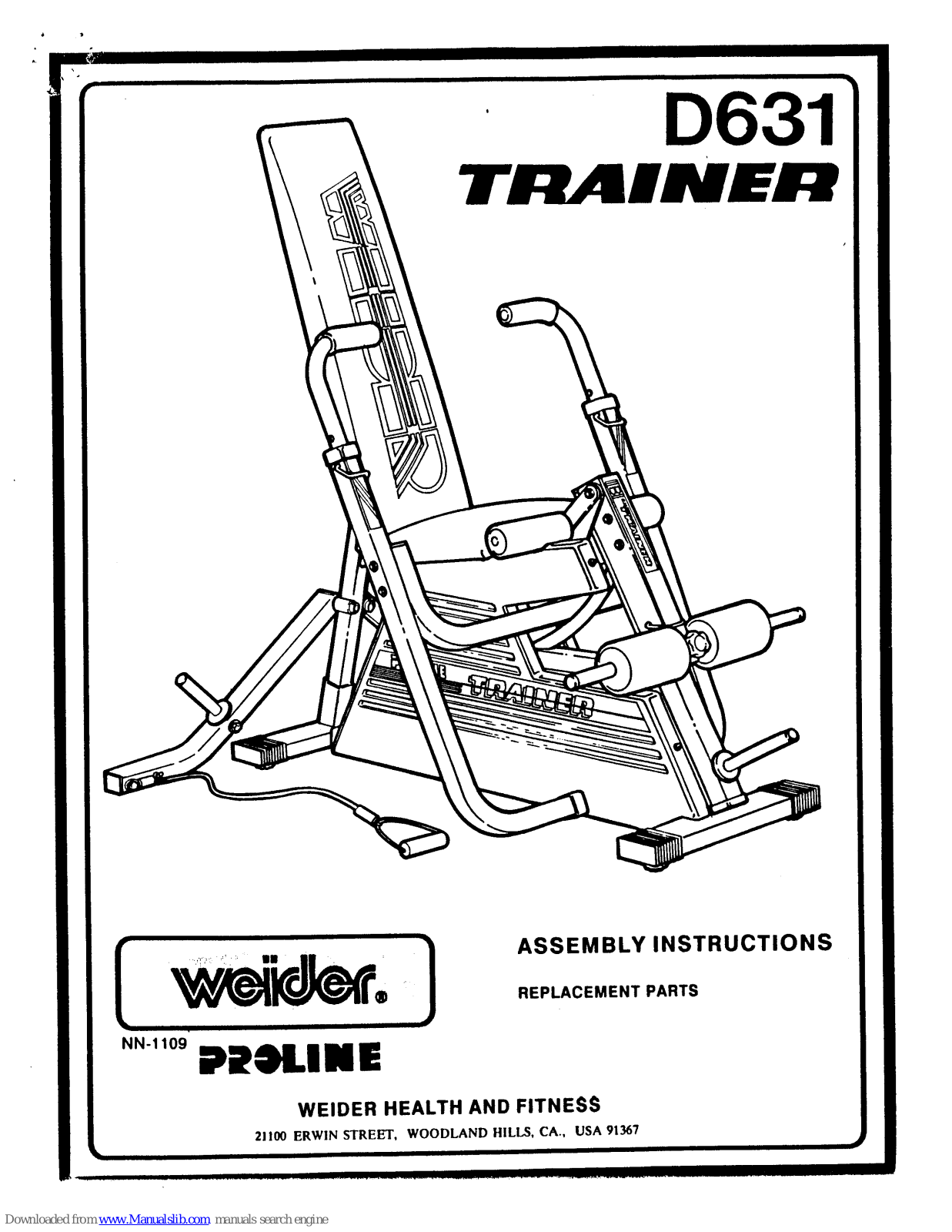 Weider D631 User Manual