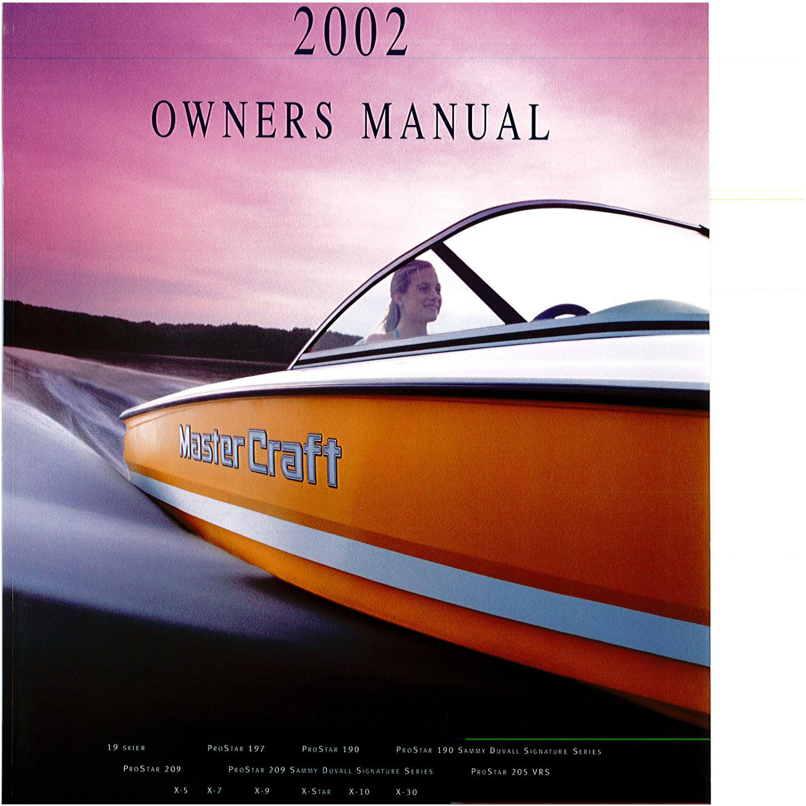 Mastercraft 2002 owners Manual