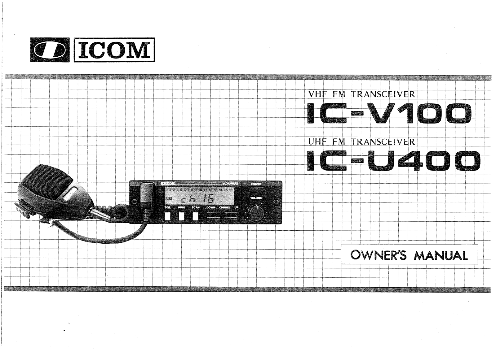 Icom IC-U400, IC-V100 User Manual