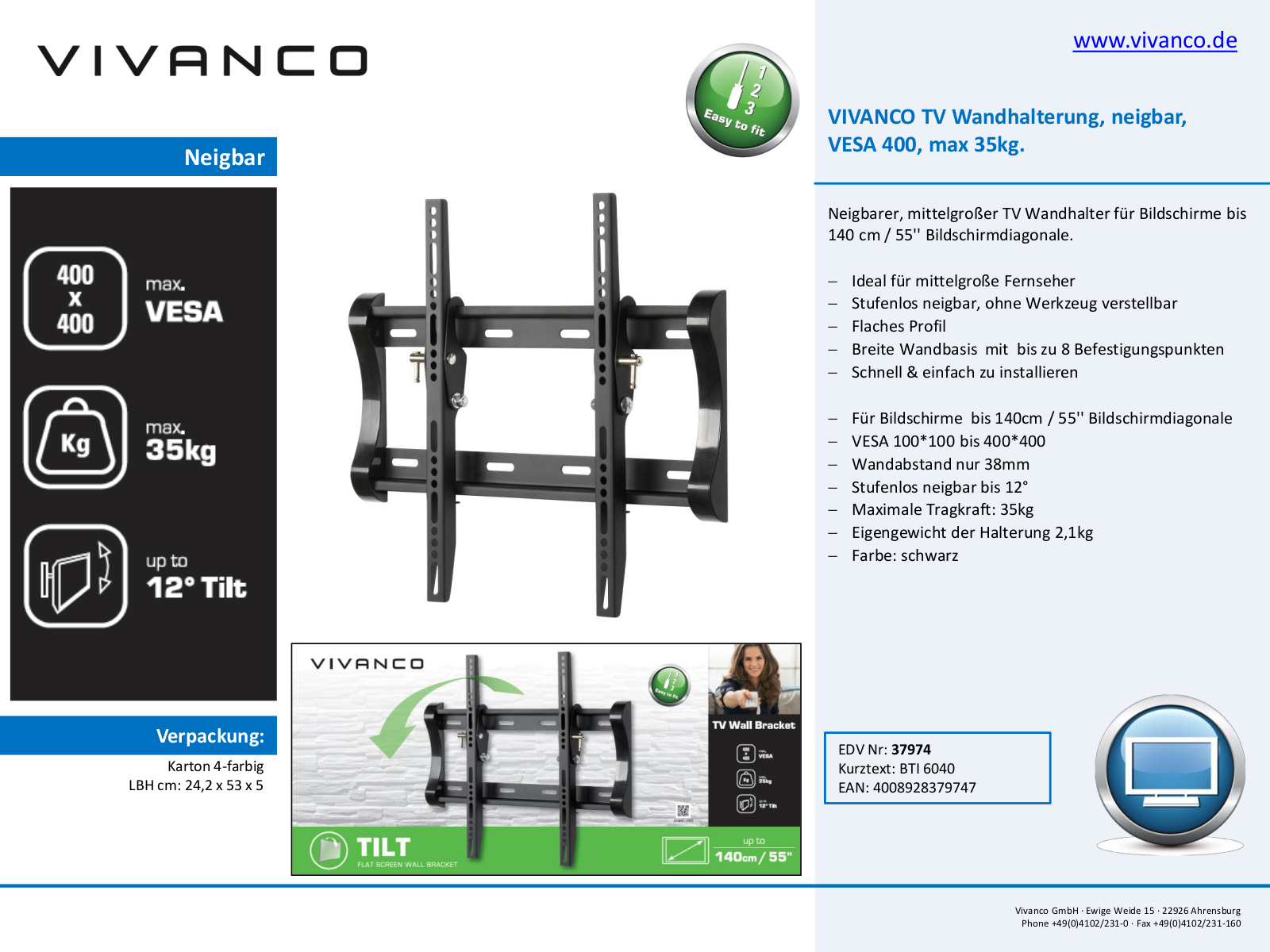 Vivanco BTI 6040 User Manual