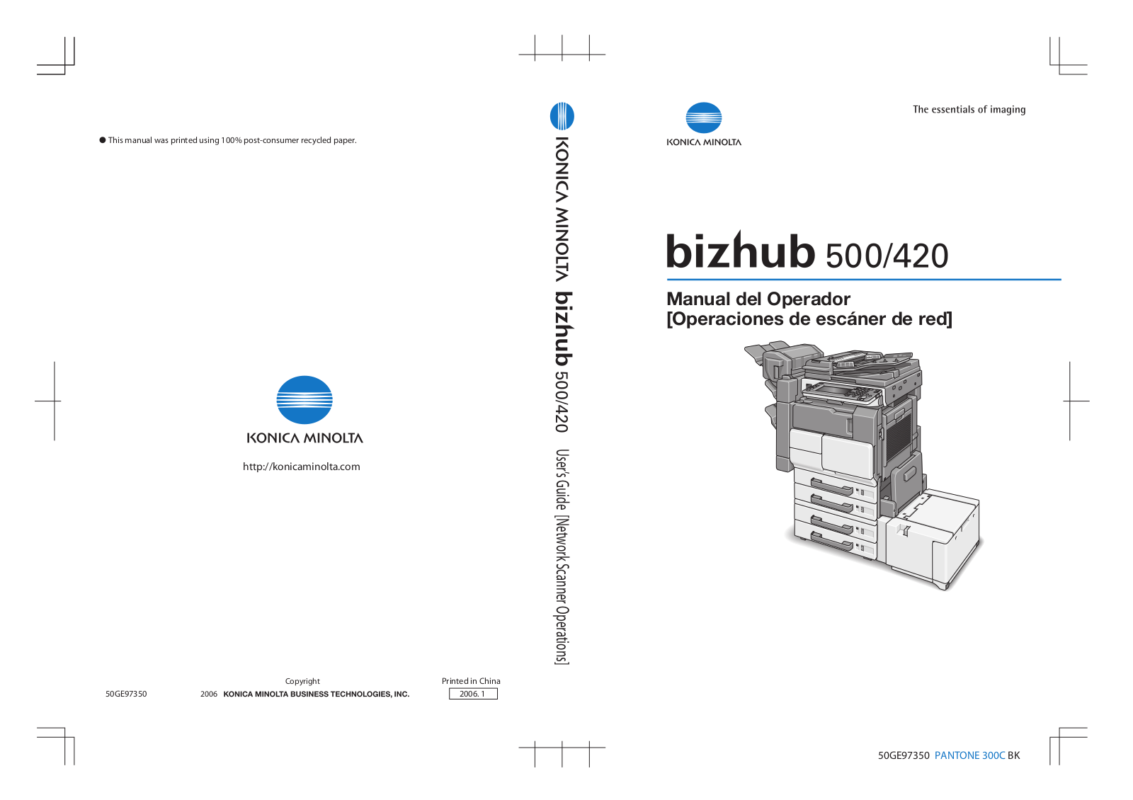 Konica minolta BIZHUB 420, BIZHUB 500 User Manual