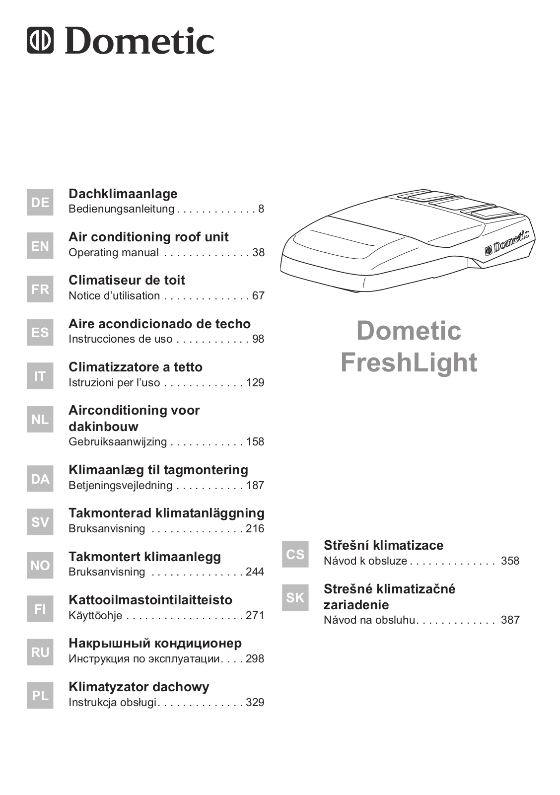 Dometic FRESHLIGHT User Manual