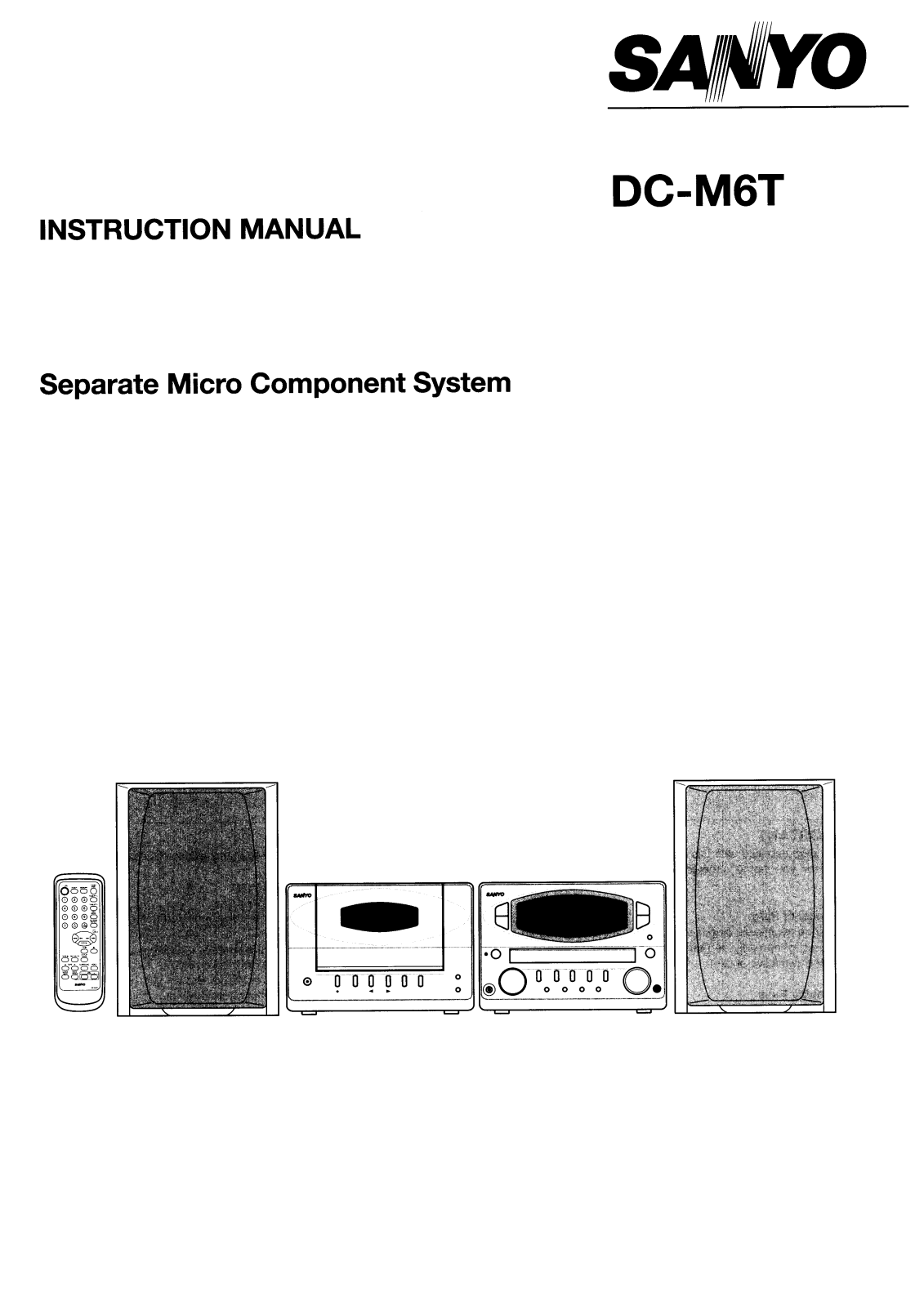 Sanyo DC-M6T Instruction Manual