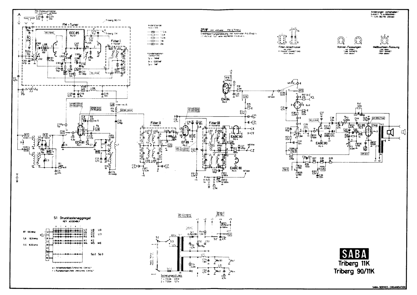 Saba Triberg-11K Schematic