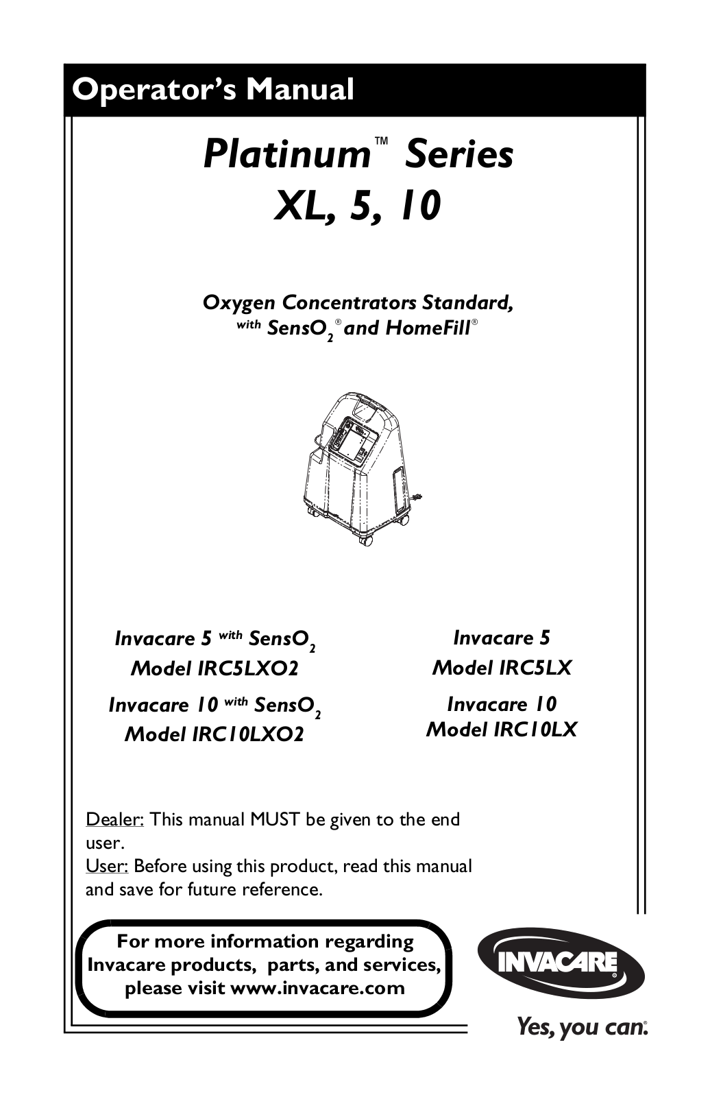 Invacare IRC5LX, IRC10LXO2, IRC10LX User Manual 2