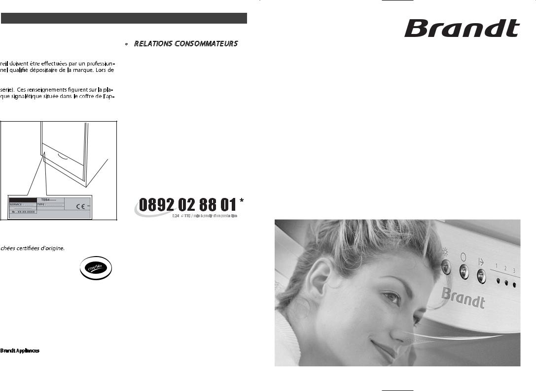 BRANDT KM1050W User Manual