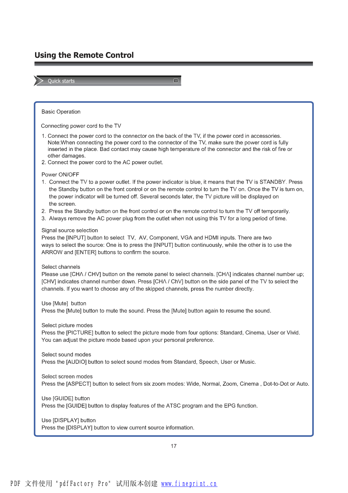 Hisense Electric LCDE0005 User Manual