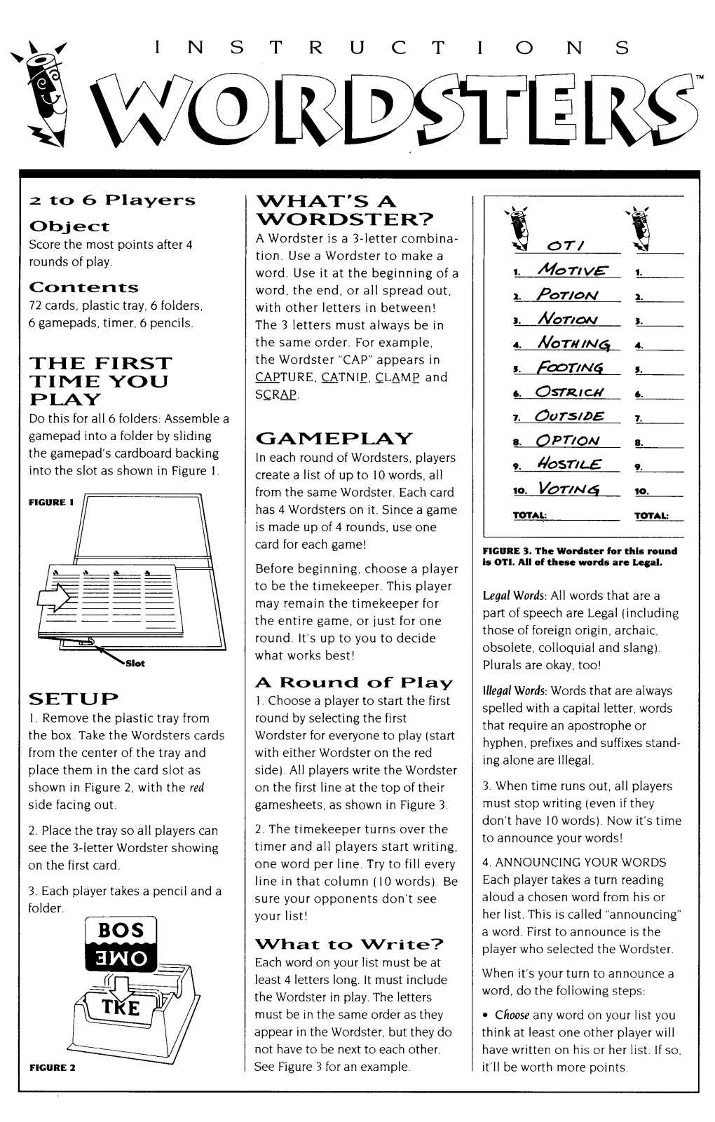 Hasbro WORDSTERS User Manual