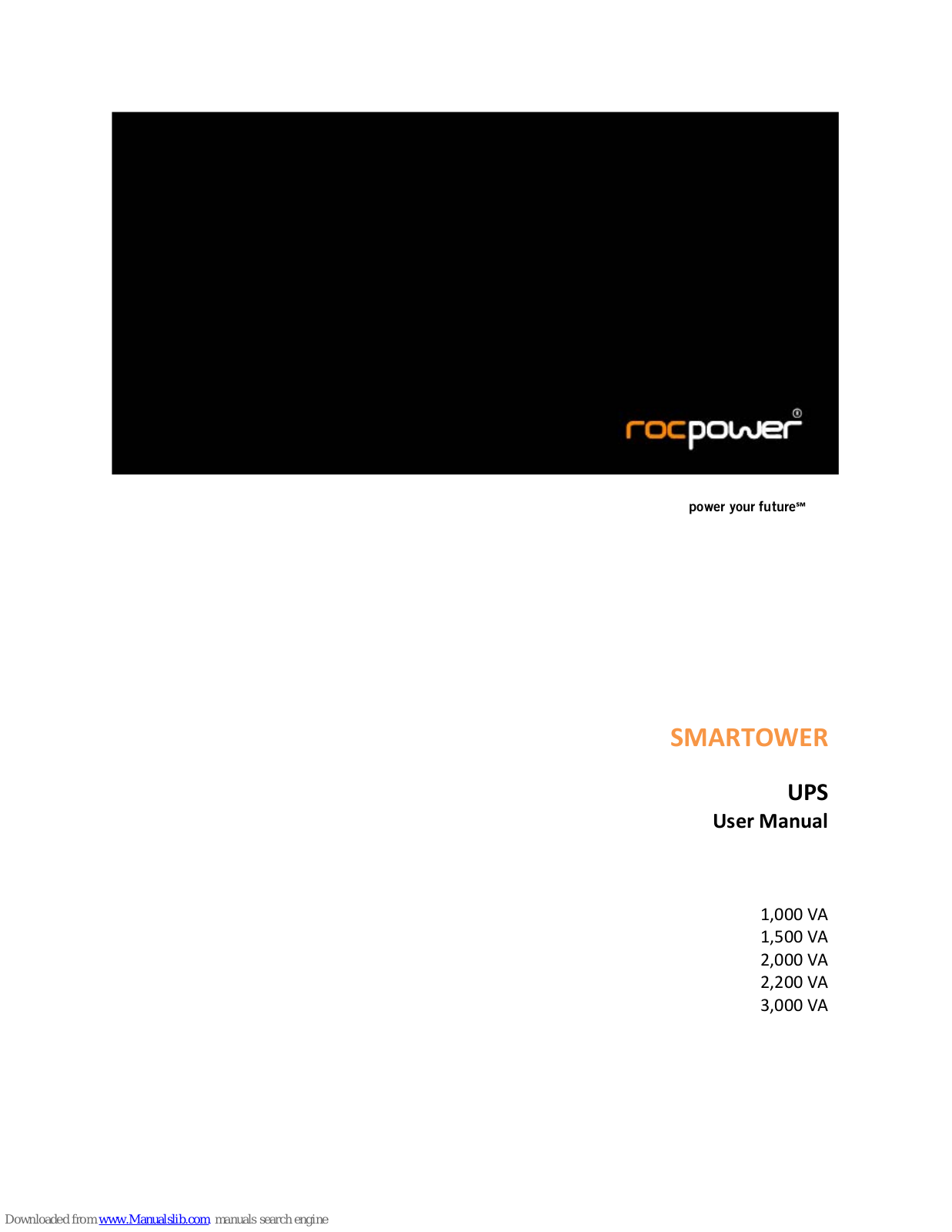 rocpower SmartPower 1, 000VA, SmartPower 2, 200VA, SmartPower 3 User Manual - ManualMachine.com